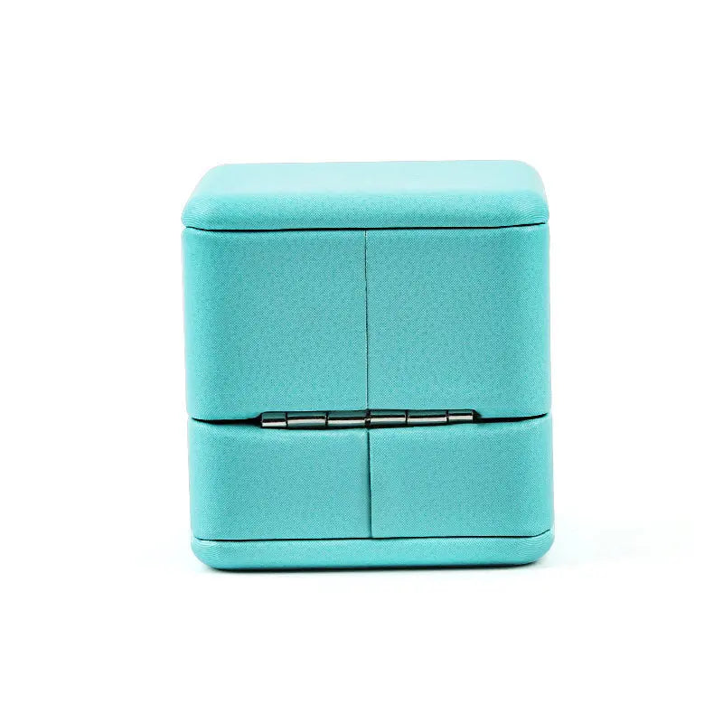 Jewelry Ring Box Hot Fashion Personalized Blue Luxury Leather Ring Box