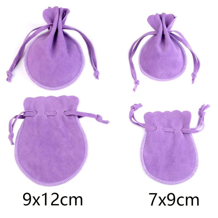 7x9cm 10pcs/lot Round Drawstring Velvet Gifts Bag Soft Jewelry Packaging Wedding/Christmas Candy Jewelry Pouches Wholesale MRLOUIS