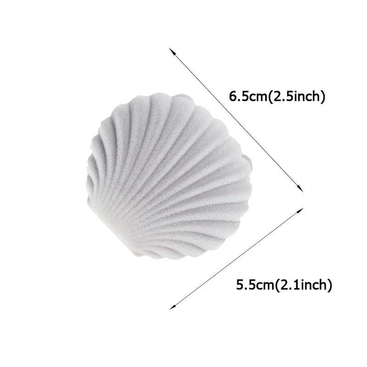 1 Piece Lovely Shell Shape Velvet Jewelry Box Wedding Engagement Ring Box for Earrings Necklace Bracelet Display Gift Box Holder MRLOUIS