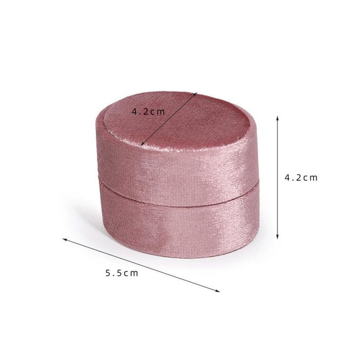 Flannel Jewelry Box Oval Ring Box Simple And Exquisite Velvet Jewelry Box Double Rings Box For Wedding Gift Wrap Packaging Case MRLOUIS