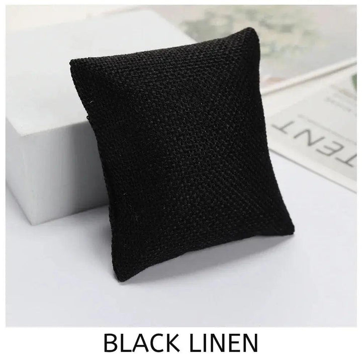 5 Colors Beige Black Grey Fabric Pillow For Watch Bangle Bracelet Display Holder Gift Jewelry Cushion DIY Accessories Wholesale - MRLOUIS