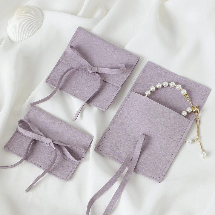 10pcs Microfiber Jewelry Pouch Velvet Jewelry Small Envelope Bag with Rope Jewelry Packaging Pouch Wedding Favors Gift Party Bag MRLOUIS