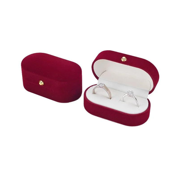 Velvet Ring Box Double Stud  Jewelry Packaging Case Wedding Earrings Storage Holder  Organizer Gift Showcase MRLOUIS