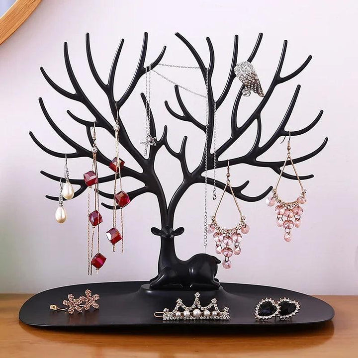 Jewelry Display Stand Tray Tree Storage Racks Earrings Necklaces Rings Jewelry Boxes Case Desktop Organizer Holder Make Up Decor MRLOUIS