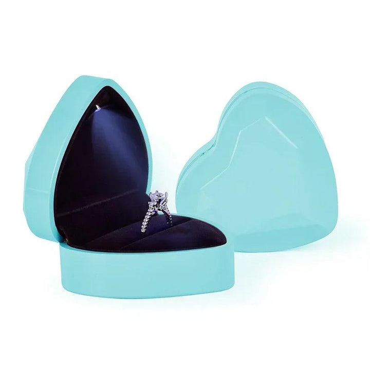 Creative Heart Shaped LED Light Jewelry Box High-end Proposal Confession Ring Box Light Jewelry Box Pendant MRLOUIS