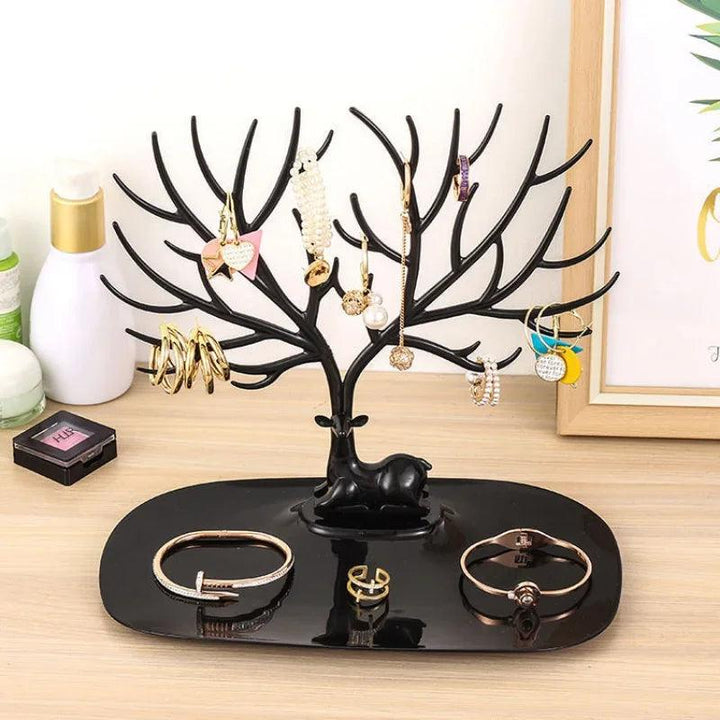 Jewelry Display Stand Tray Tree Storage Racks Earrings Necklaces Rings Jewelry Boxes Case Desktop Organizer Holder Make Up Decor MRLOUIS