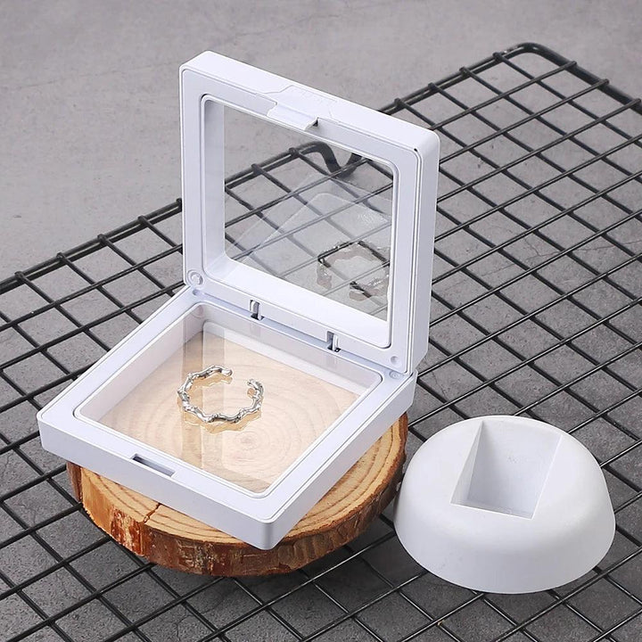 5Pcs Floating Display Case Frame Ring Necklace Earring Packaging Box Jewelry Coin Display Stand Holder MRLOUIS