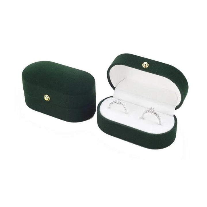 Velvet Ring Box Double Stud  Jewelry Packaging Case Wedding Earrings Storage Holder  Organizer Gift Showcase MRLOUIS