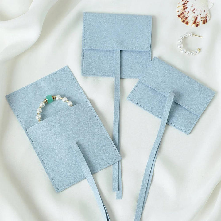 10pcs Microfiber Jewelry Pouch Velvet Jewelry Small Envelope Bag with Rope Jewelry Packaging Pouch Wedding Favors Gift Party Bag MRLOUIS