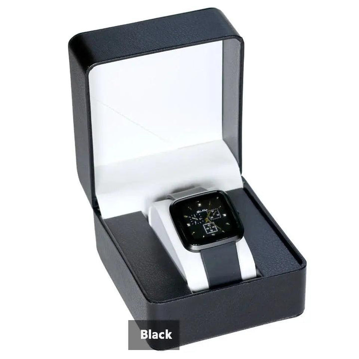 Black Single Watch Gift Box with Pillow PU Leather Wristwatch Display Case Organizer for Men - MRLOUIS