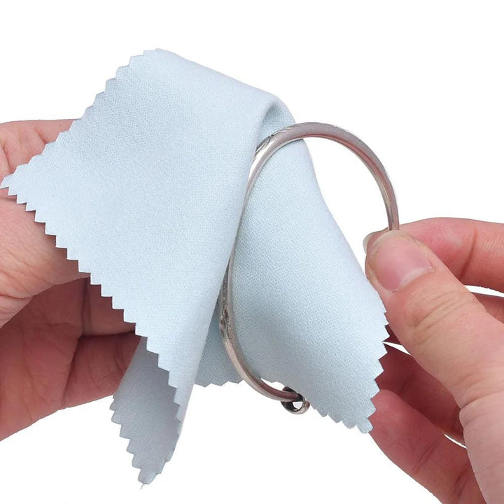 60mm 80mm 100mm Jewelry Polishing Cloth Double-Sided Cleaning Cloth for Gold Silver Jewelry Tools 10-30Pcs MRLOUIS