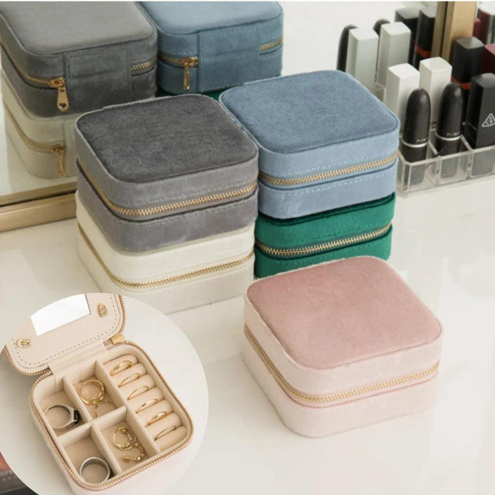 Plush Velvet Small Jewelry Box Necklace Ring Earrings Storage Jewelry Case Women Travel Portable Jewelry Organizer Box Joyero MRLOUIS