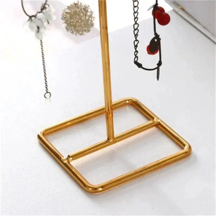 T-Bar Creative Wrought Iron Jewelry Rack Ring Earrings Necklace Hanger Storage Rack Jewelry Prop Display Stand Earring Organizer - MRLOUIS