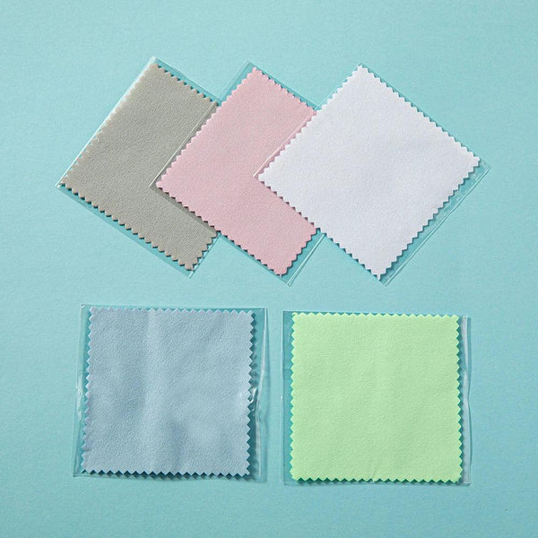 10/50Pcs Polishing Cloth Silver Sided Cleaning Polishing Cloth Soft Clean Wipe Wiping Ring Necklaces Jewelry Clean Tool Supplies MRLOUIS