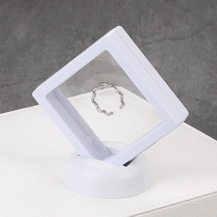 5Pcs Floating Display Case Frame Ring Necklace Earring Packaging Box Jewelry Coin Display Stand Holder MRLOUIS