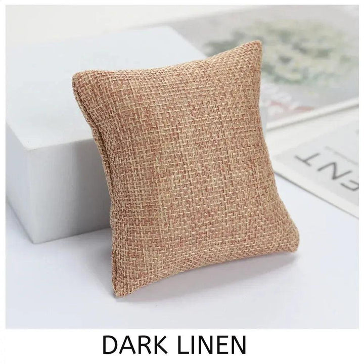 5 Colors Beige Black Grey Fabric Pillow For Watch Bangle Bracelet Display Holder Gift Jewelry Cushion DIY Accessories Wholesale - MRLOUIS