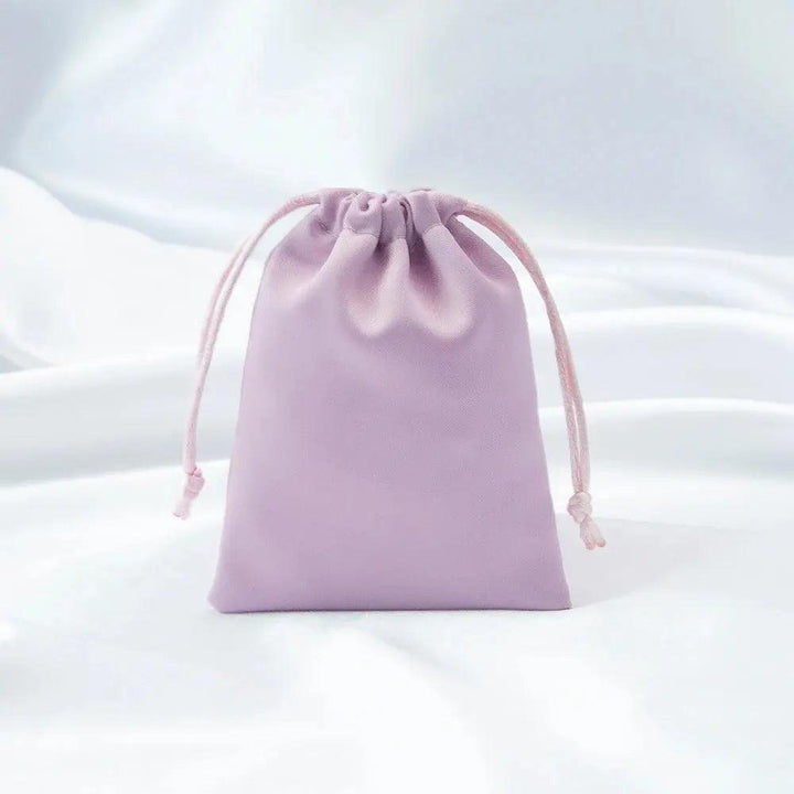 50pcs Custom Logo Drawstring Gift Bags Jewelry Organizer Small Pouches 7X9cm Silk Satin Ring Earrings Wedding Favor Candy Bag - MRLOUIS