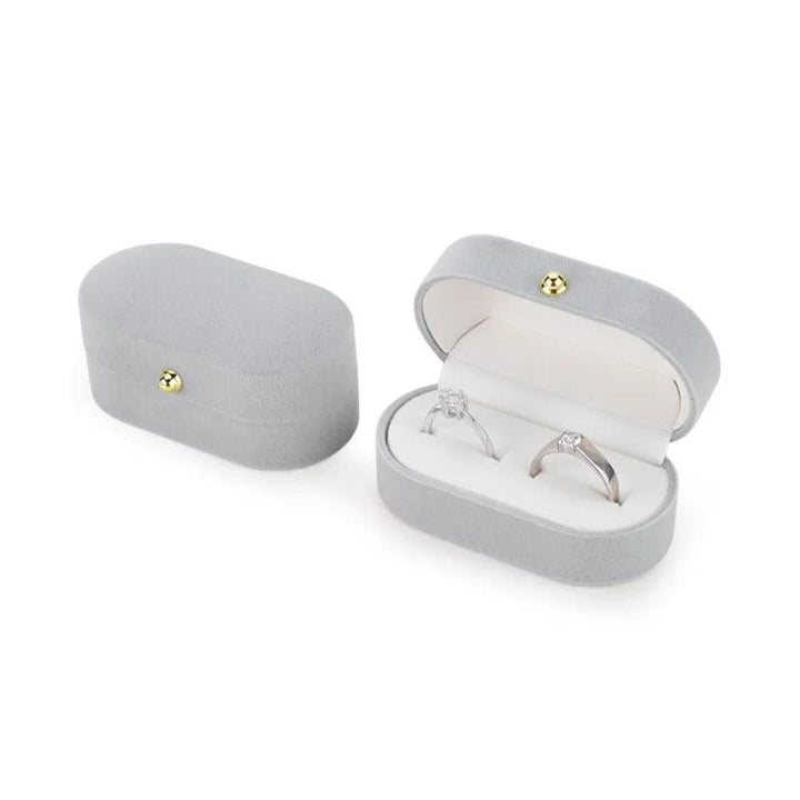 Velvet Ring Box Double Stud  Jewelry Packaging Case Wedding Earrings Storage Holder  Organizer Gift Showcase MRLOUIS