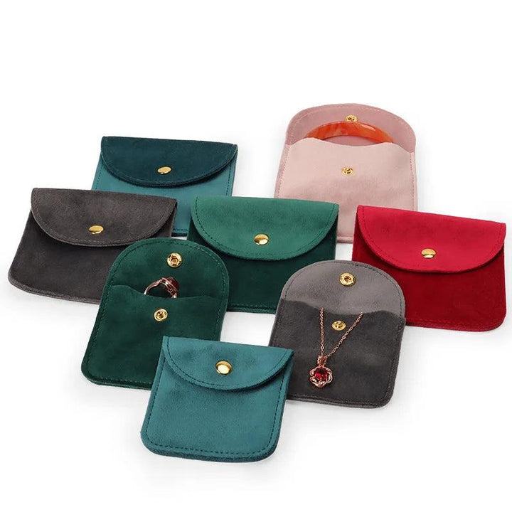 10 Pcs Jewelry Organizer Velvet Bag Necklace Ring Bracelet Protection Pouch Green Blue Pink Beige  Soft Pocket Jewellery Bag MRLOUIS