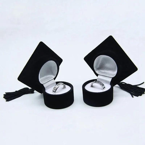 Velvet Ring Box Graduation Bachelor Cap Jewelry Packging Box Wedding Engagement Earring Box Graduation Gift Jewelry Organizer MRLOUIS