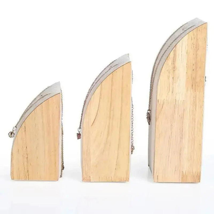 New solid wood necklace display stand jewelry rack pendant holder curved jewelry display props jewelry packaging - MRLOUIS