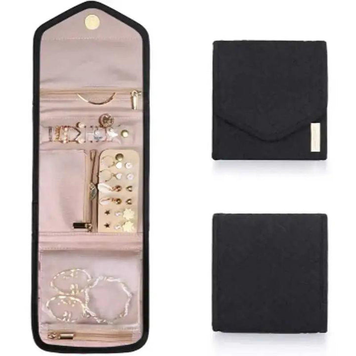 Foldable Jewellery Roll Convenient Jewellery Organiser Jewellery Bag Cosmetic Bag Jewellery Display Travel Home Folding Bag MRLOUIS