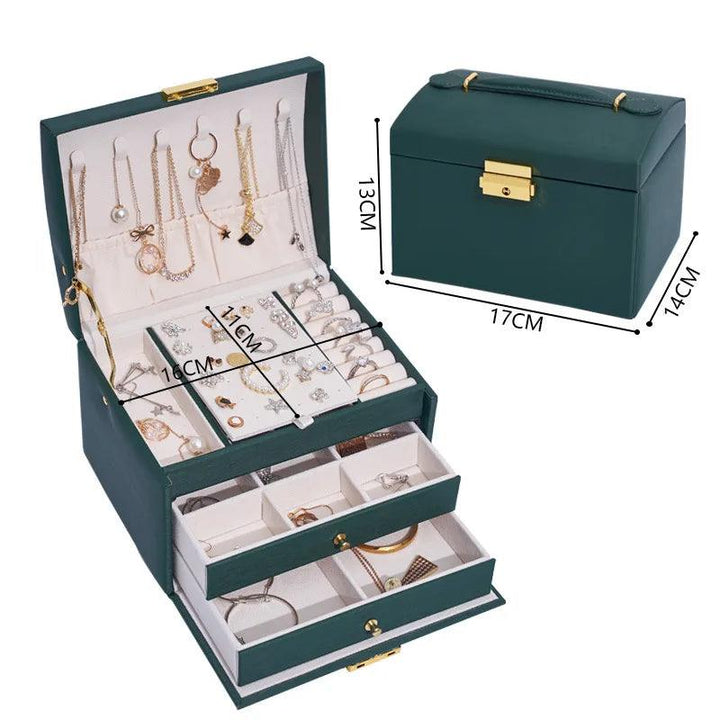 1 Three-layer Large Capacity Beaded Pearl Necklace Bracelet Ring Box Necklace Box Watch Storage Box Jewelry Earrings Box 01 MRLOUIS