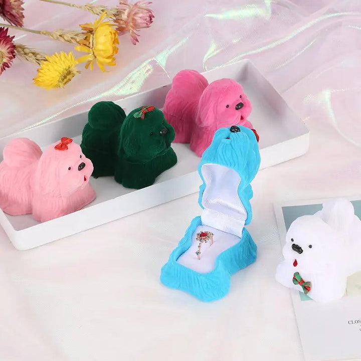 Velvet Jewelry Box Organizer Cute Animal Wedding Ring Box Fruit Storage Case Earring Necklace Display Packaging Gift Accessories MRLOUIS