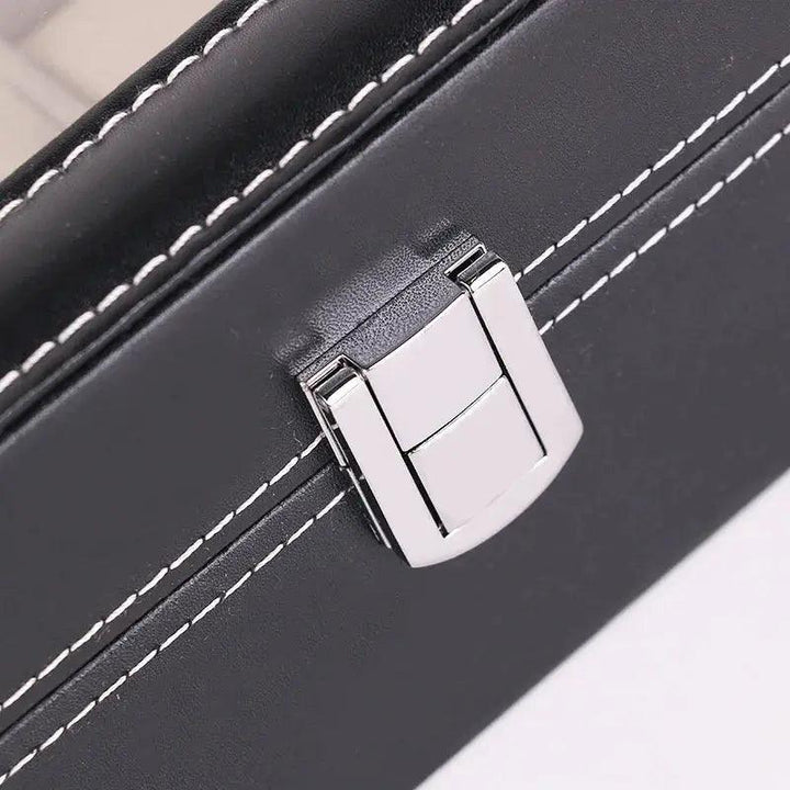 Hot Sale PU Leather Display Storage Collection Organizer watch box Case With Glass Top Slot Men Watch Bracket Display Box Gifts - MRLOUIS