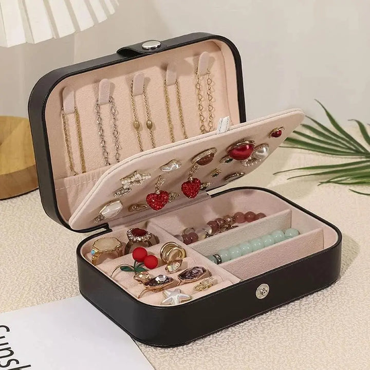 Travel Jewelry Case,Small Jewelry Box,Portable Travel Jewellery Box Trays Organizer Display Storage Case for Rings and Earrings MRLOUIS