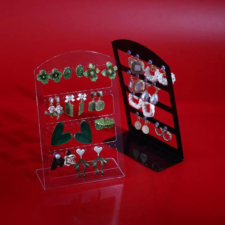 48/72 Holes Portable Earrings Ear Studs Holder Jewelry Display Holders Plastic Earring Showcase Storage Rack Organizer Stand Box MRLOUIS