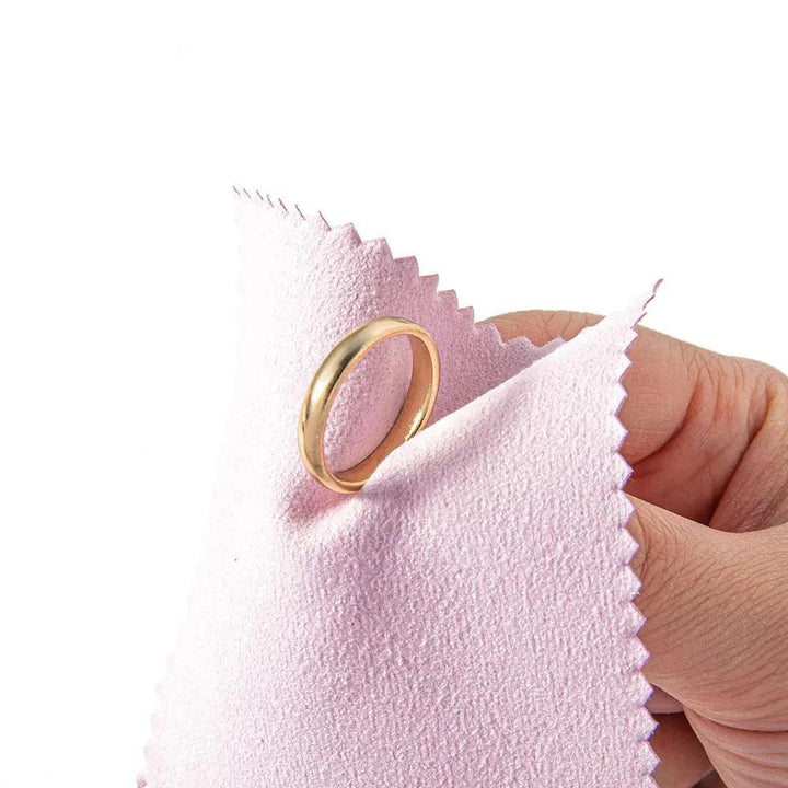 10/50Pcs Polishing Cloth Silver Sided Cleaning Polishing Cloth Soft Clean Wipe Wiping Ring Necklaces Jewelry Clean Tool Supplies MRLOUIS