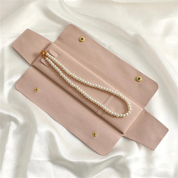 Microfiber Necklace Storage Bag Bracelet Pouch Portable Jewelry Organizer Bags Women Multi-Functional Snap Pouch New 2024 MRLOUIS