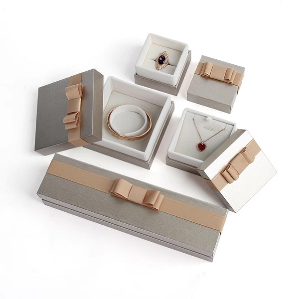 Tiny Jewelry Engagement Wedding Ring Boxes with Bow