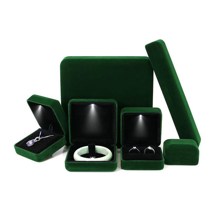 green velvet jewelry box